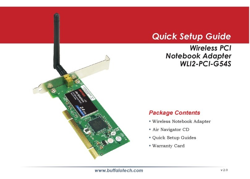 Buffalo Tech WLI2-PCI-G54S Quick setup guide