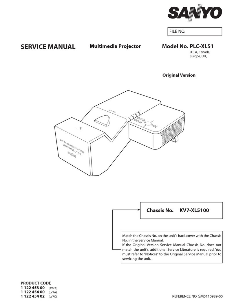 Sanyo XGA ULTRA SHORT-THROW PLC-XL51 User manual