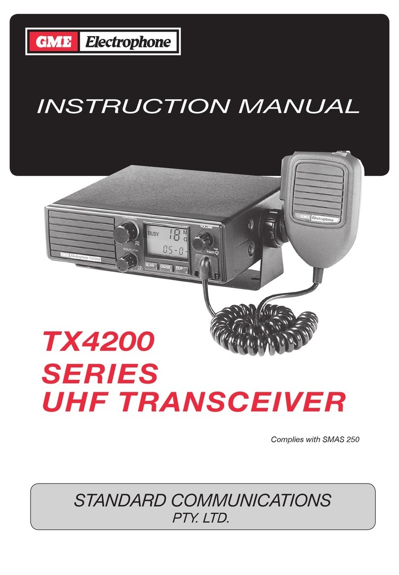 GME Electrophone TX4200 Series instruction manual