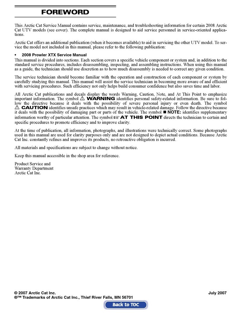 Arctic Cat Prowler Service manual
