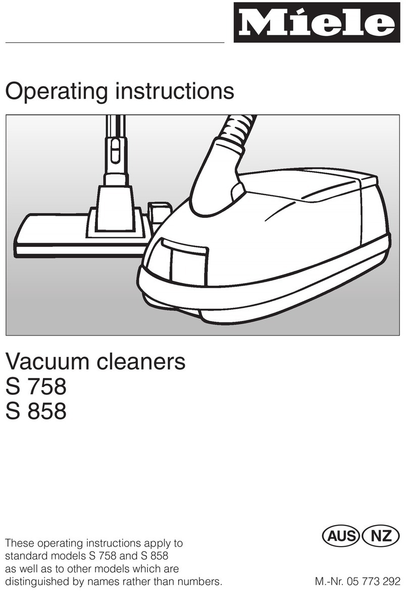 Miele S 858 User manual Miele S 858 User manual