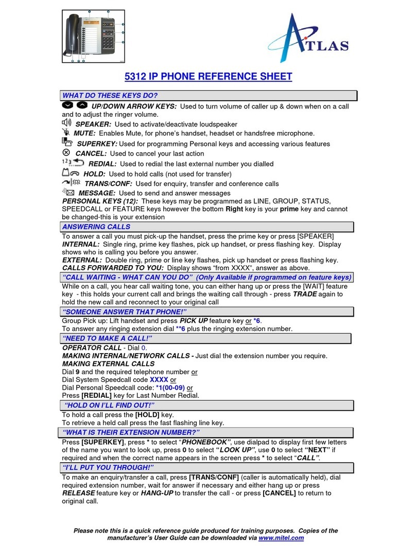 Mitel MiVoice 5312 User manual