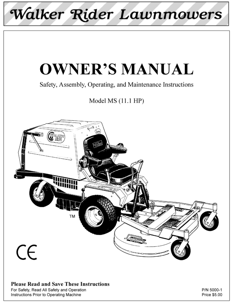Walker Rider Lawnmowers MS owner's manual