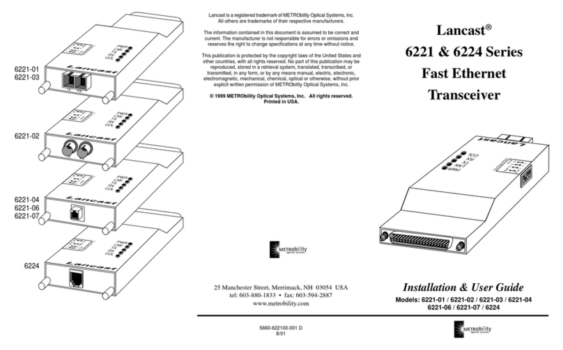 LANCAST 6221-01 Installation & user guide