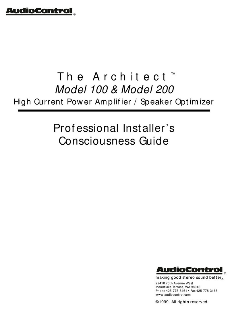 Audio Control Architect 100 Assembly instructions