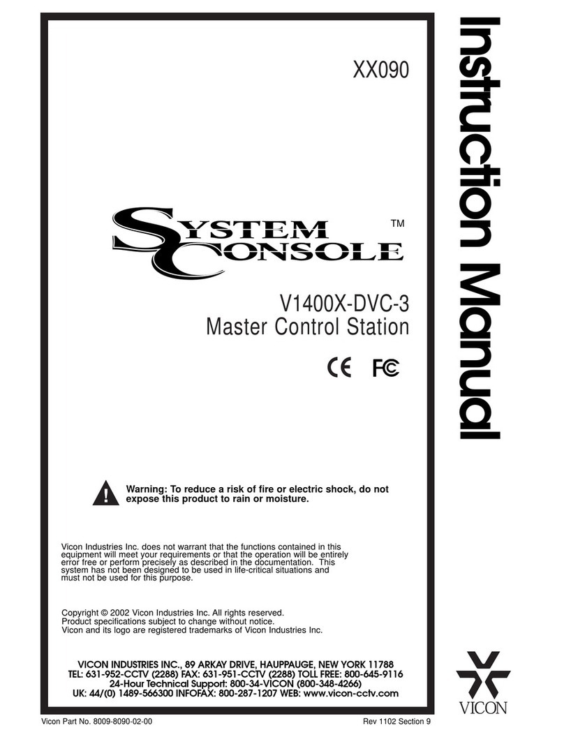 Vicon V1400X-DVC-3 instruction manual
