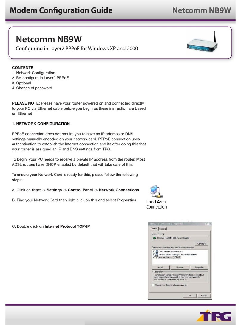 TPG Netcomm NB9W User manual