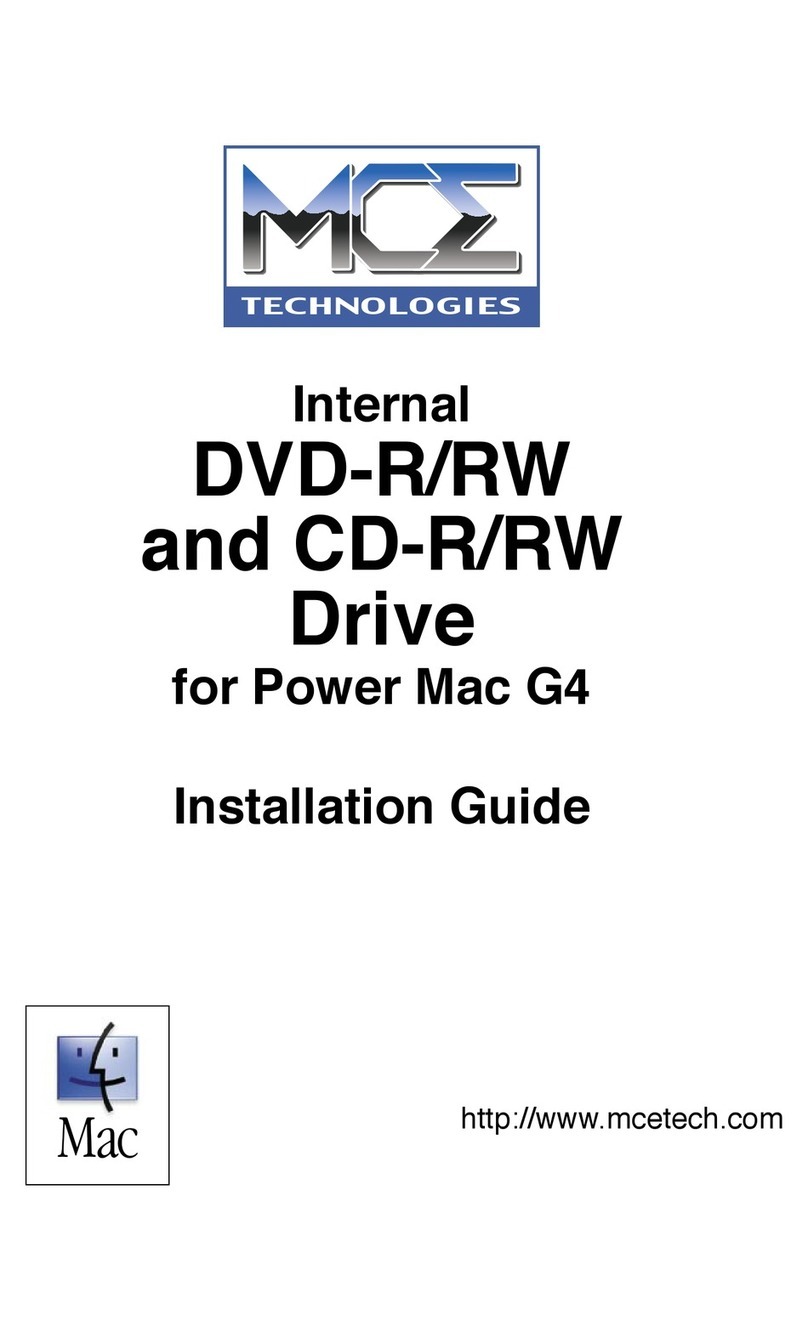 MCE Technologies Desktop Internal DVD-R/RW and CD-R/RW Drive installation guide
