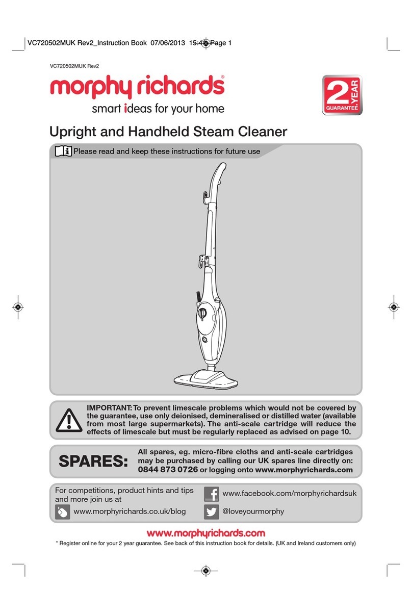 Morphy Richards Upright and Handheld Steam Cleaner User manual