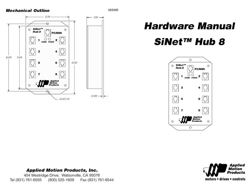 Applied Motion Products SiNet Hub 8 User manual