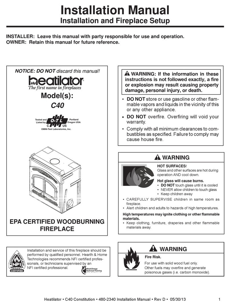 Heatilator CONSTITUTION C-40 installation manual