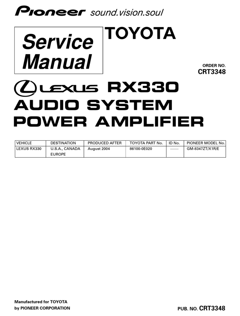 Pioneer LEXUS RX330 Service manual