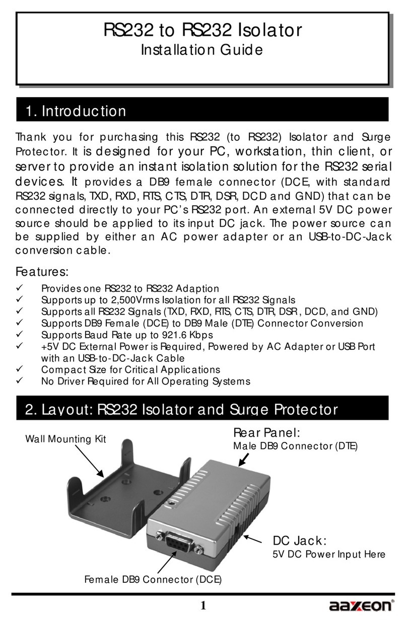 AAxeon RS232 installation guide