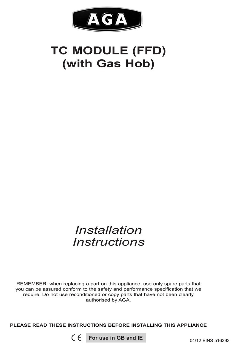 AGA TC MODULE (FFD)(with Gas Hob) User manual