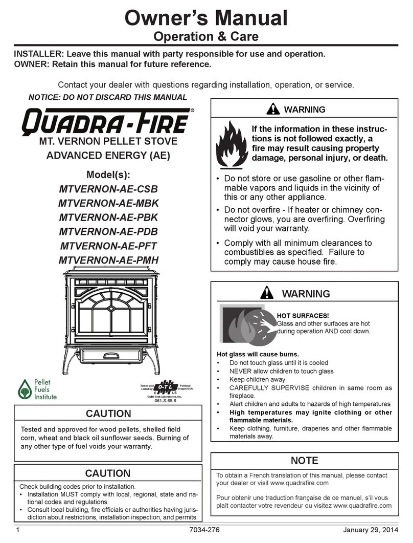 Quadra-Fire MTVERNON-AE-CSB User manual Quadra-Fire MTVERNON-AE-CSB User manual