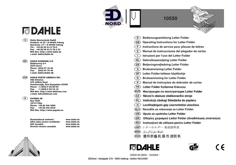 Dahle 10550 User manual