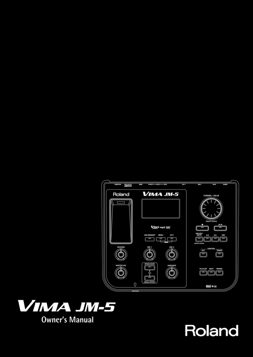 Roland VIMA JM-5 User manual