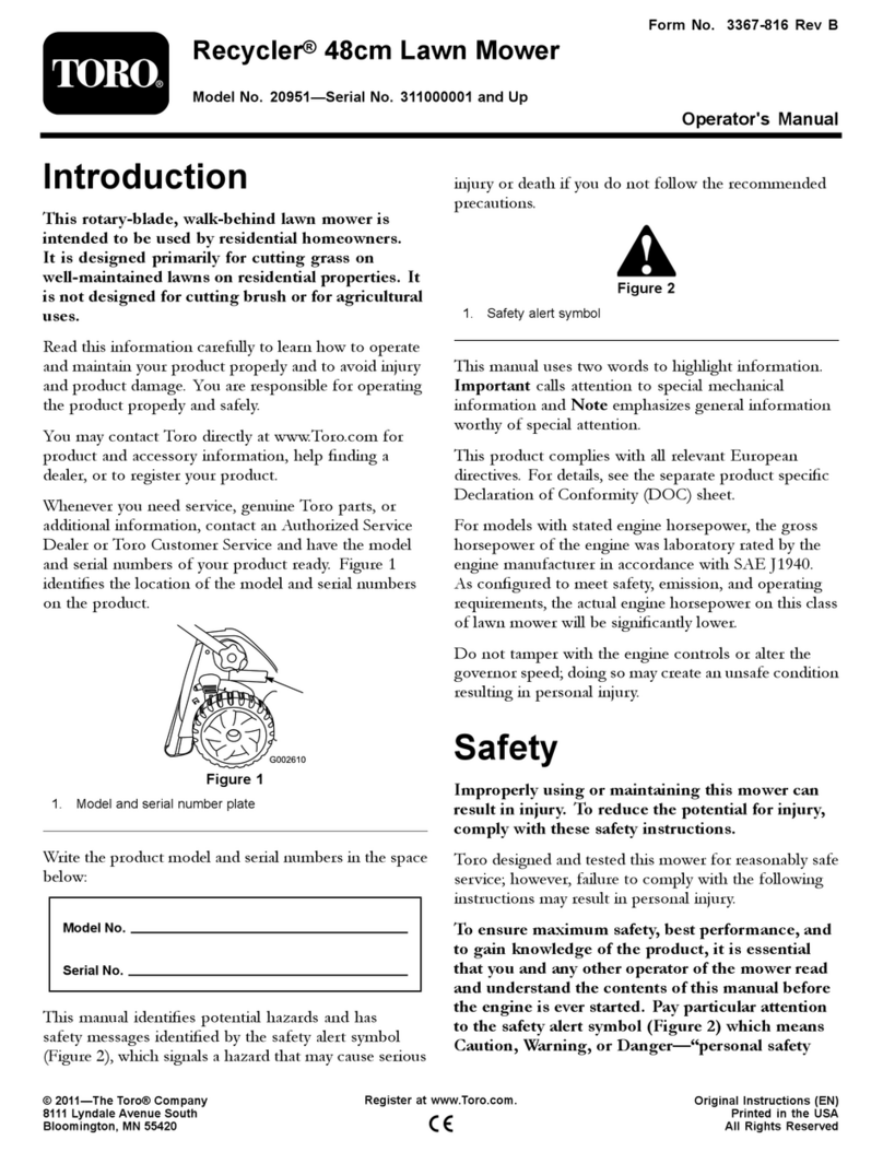 Toro Recycler 20951 User manual