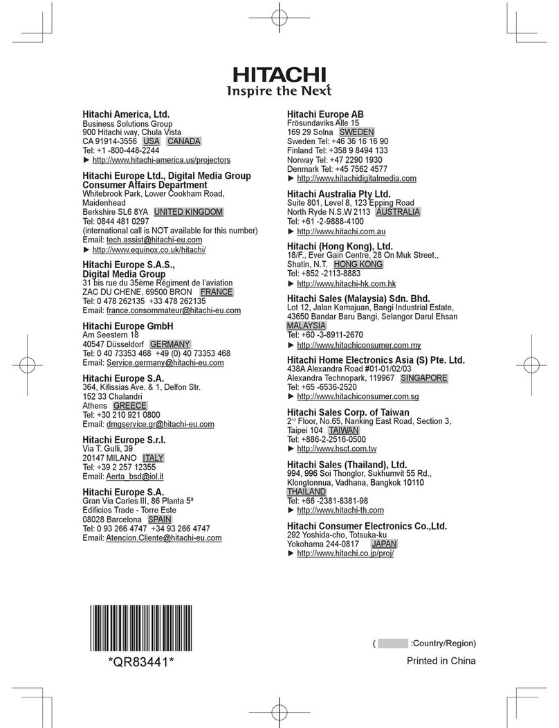 Hitachi CP-X4022WN user manual