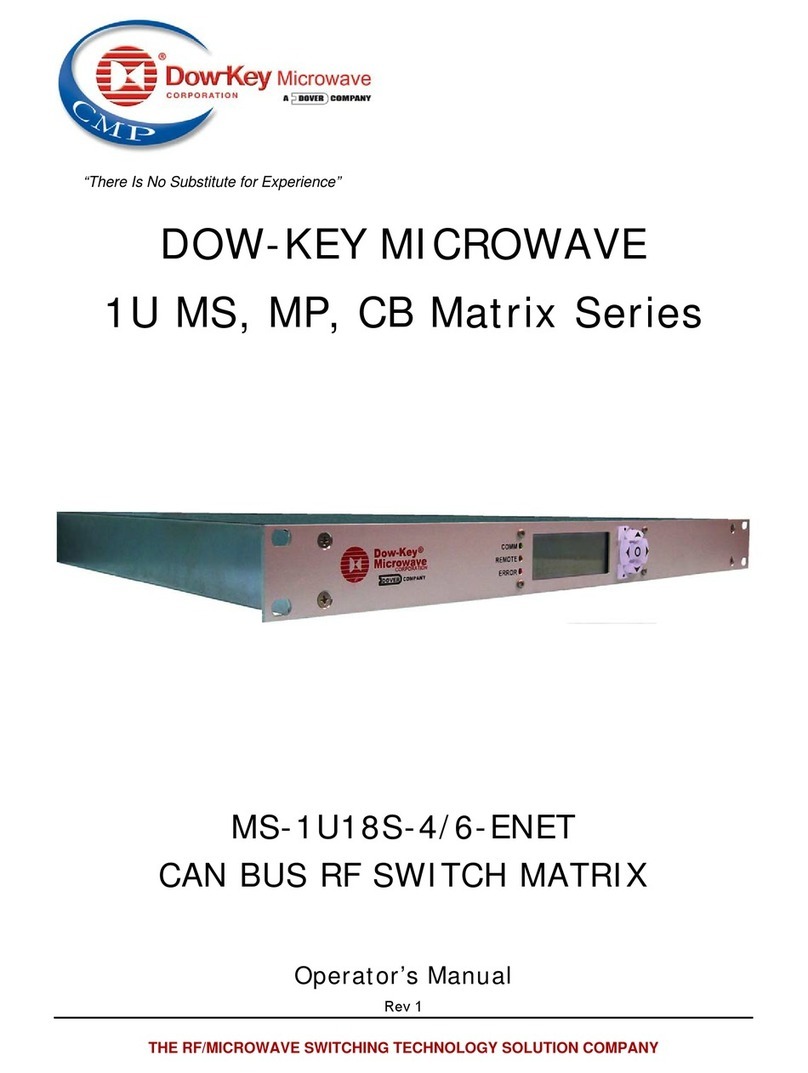 Dow-Key Microwave MS-1U18S-4 Operator's manual Dow-Key Microwave MS-1U18S-4 Operator's manual