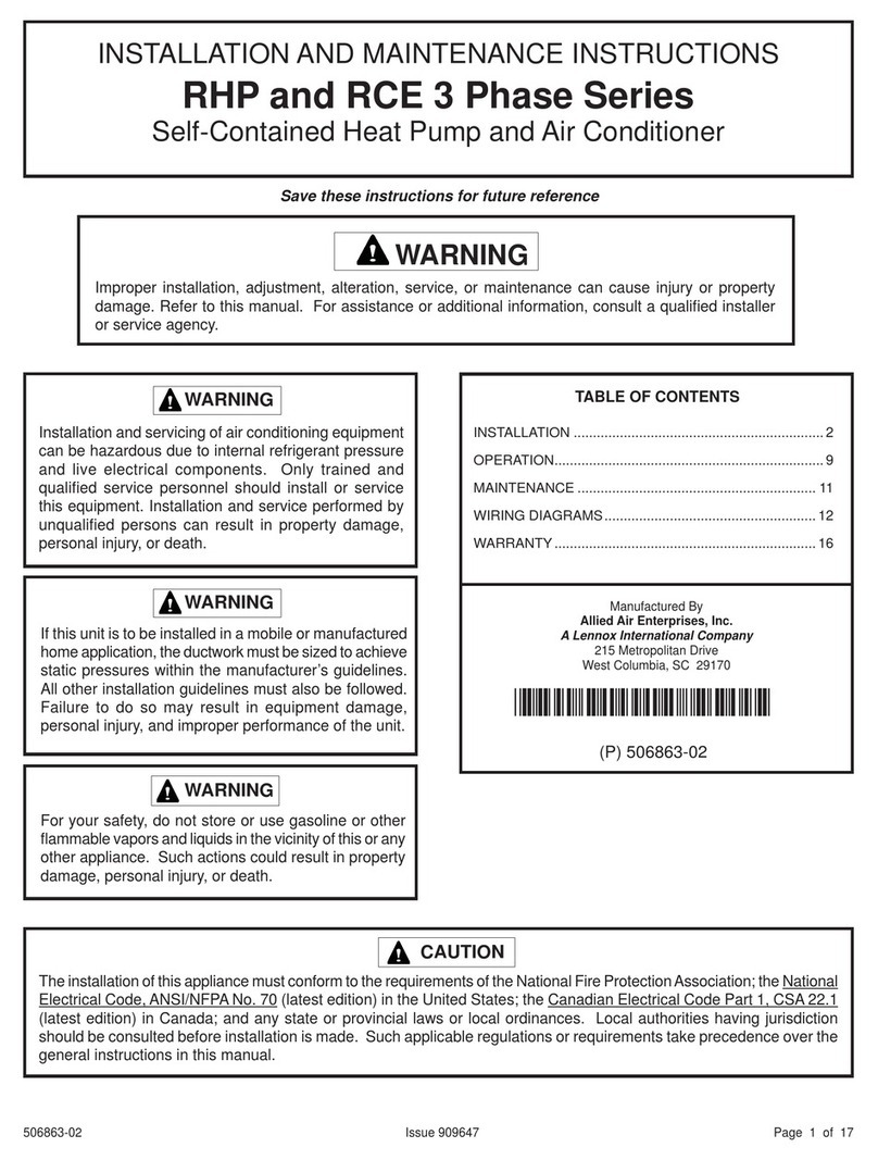 Allied RHP 3 Phase Series User manual