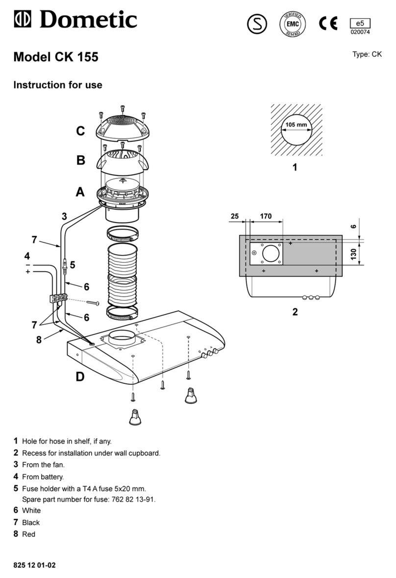 Dometic CK 155 User manual