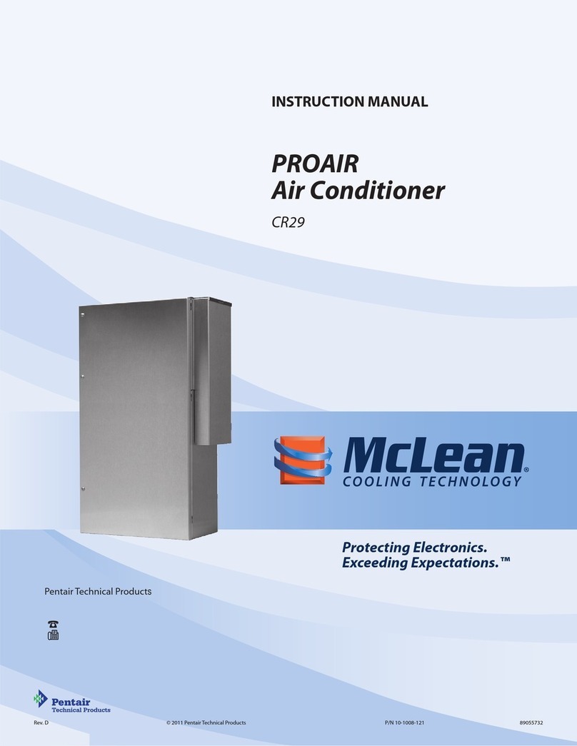 McLean Cooling Technology ProAir CR29 instruction manual McLean Cooling Technology ProAir CR29 instruction manual