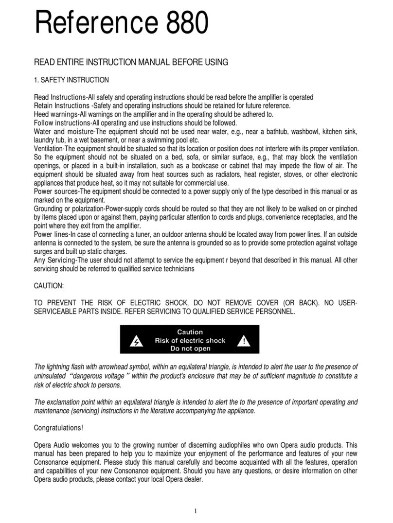 Opera Audio R880 User manual