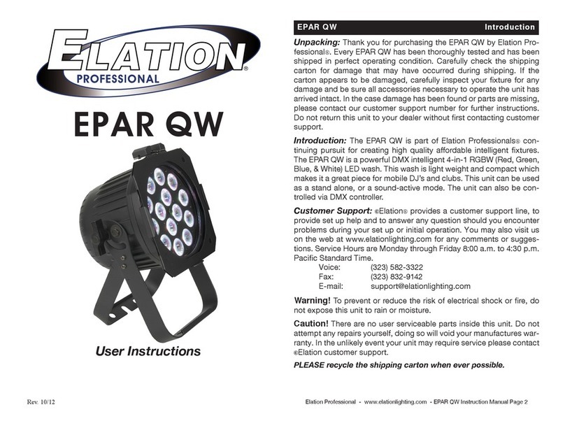 Elation Epar QW User manual