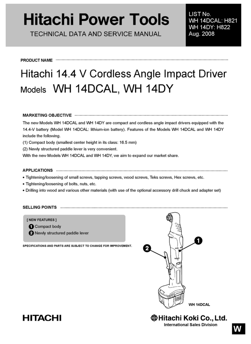 Hitachi WH 14DCAL Instruction manual