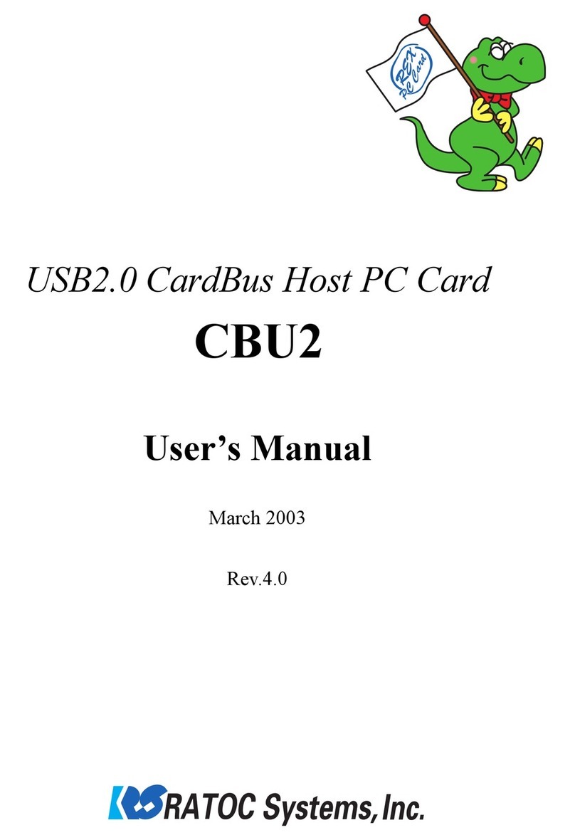 Ratoc Systems CBU2 User manual Ratoc Systems CBU2 User manual