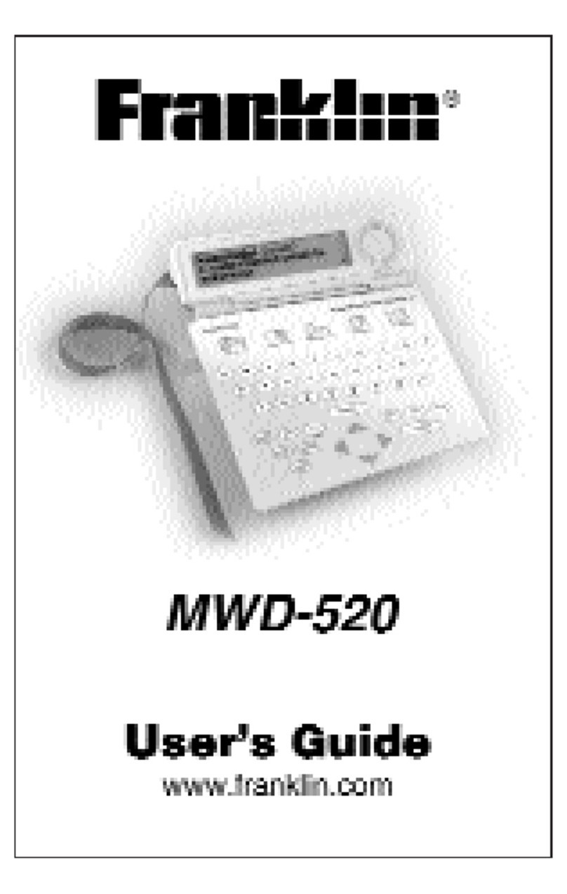 Franklin MWD-520 User manual