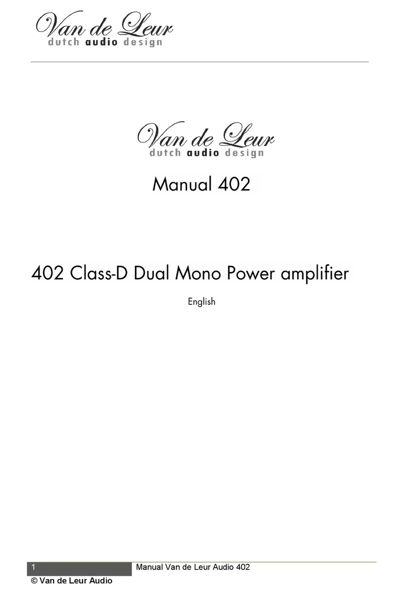 Van De Leur 402 User manual