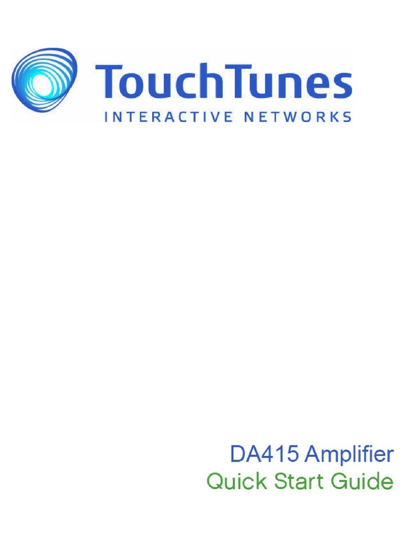 TouchTunes DA415 quick start guide