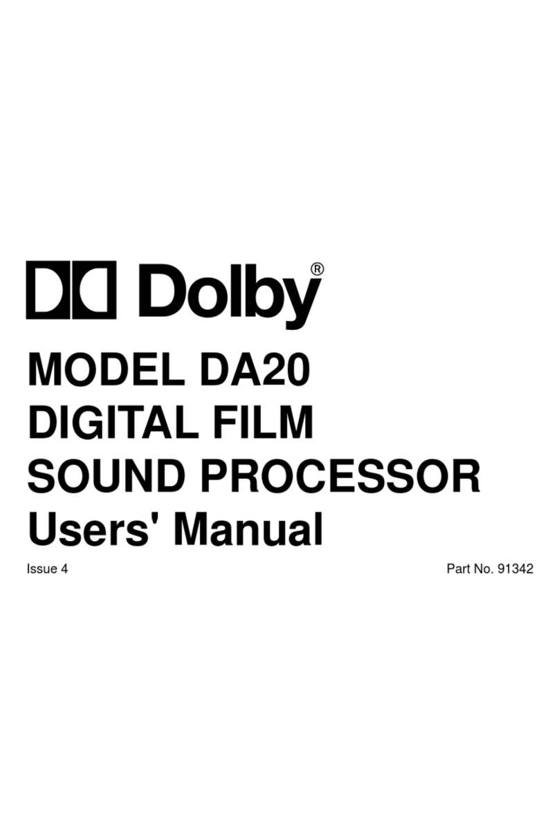 Dolby Laboratories DA20 user manual