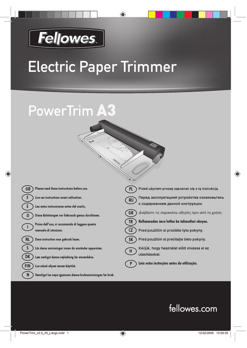 Fellowes PowerTrim A3 Instrucciones del usuario