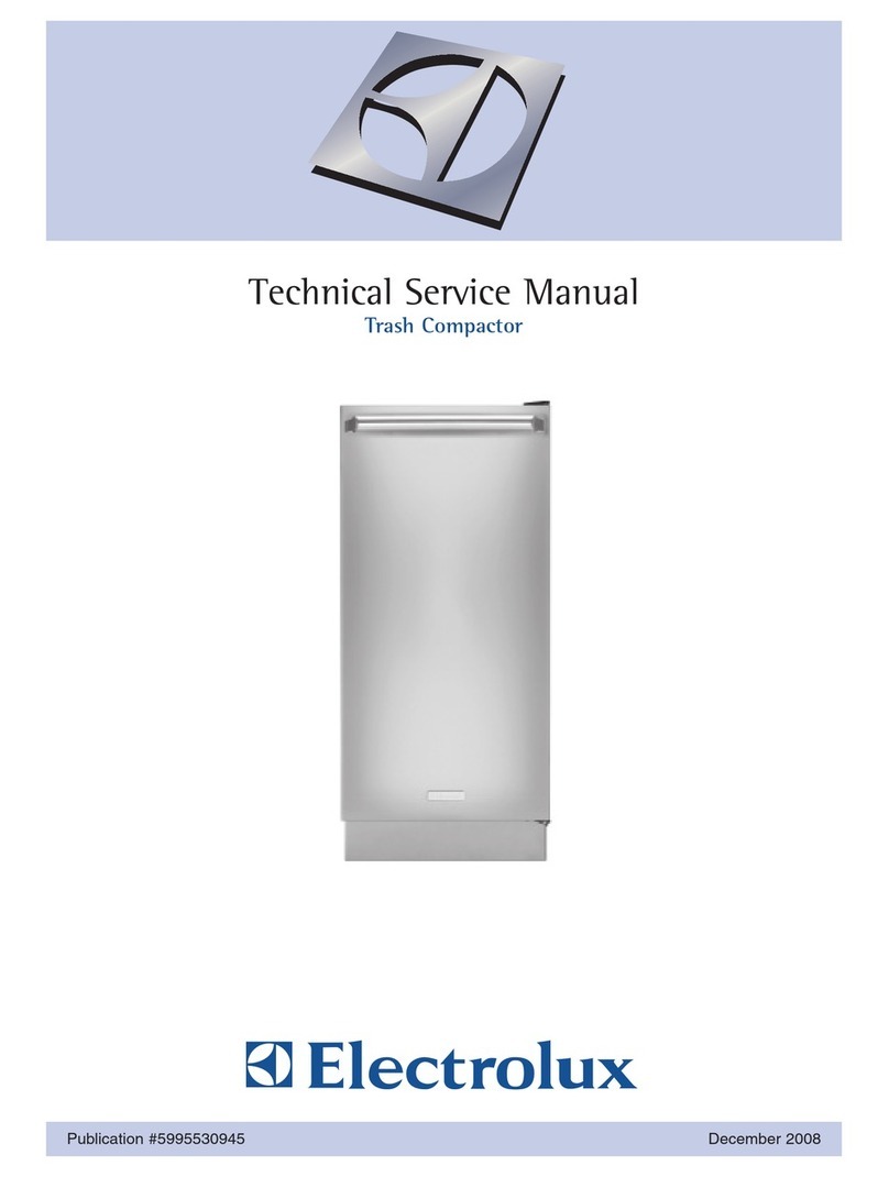 Electrolux EI15TC65HS - Undercounter Trash Compactor Operating manual