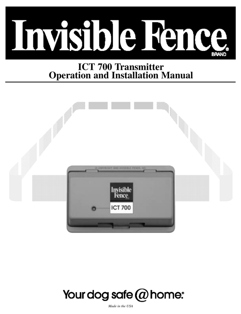 INVISIBLE FENCE ICT 700 Specification sheet
