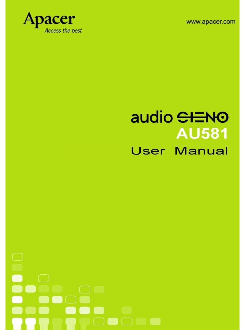 Apacer Technology Audio Ceno AU581 User manual Apacer Technology Audio Ceno AU581 User manual