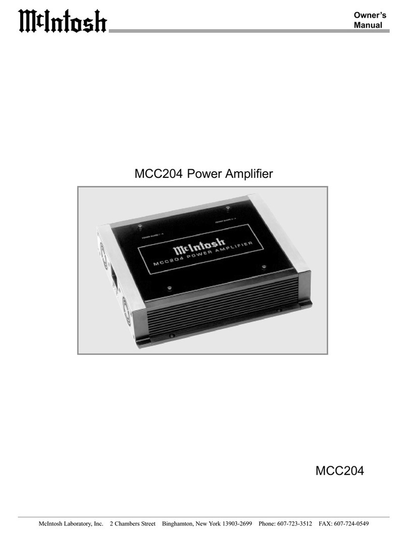 McIntosh MCC204 owner's manual McIntosh MCC204 owner's manual