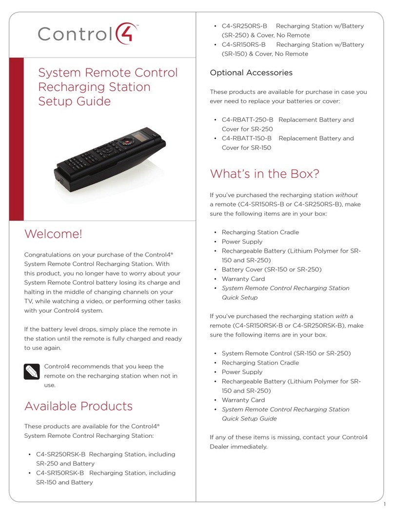 Contro l4 C4-SR150RSK-B User manual