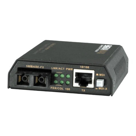 SignaMax 100BaseTX/FX to 100BaseFX Converter Series user guide