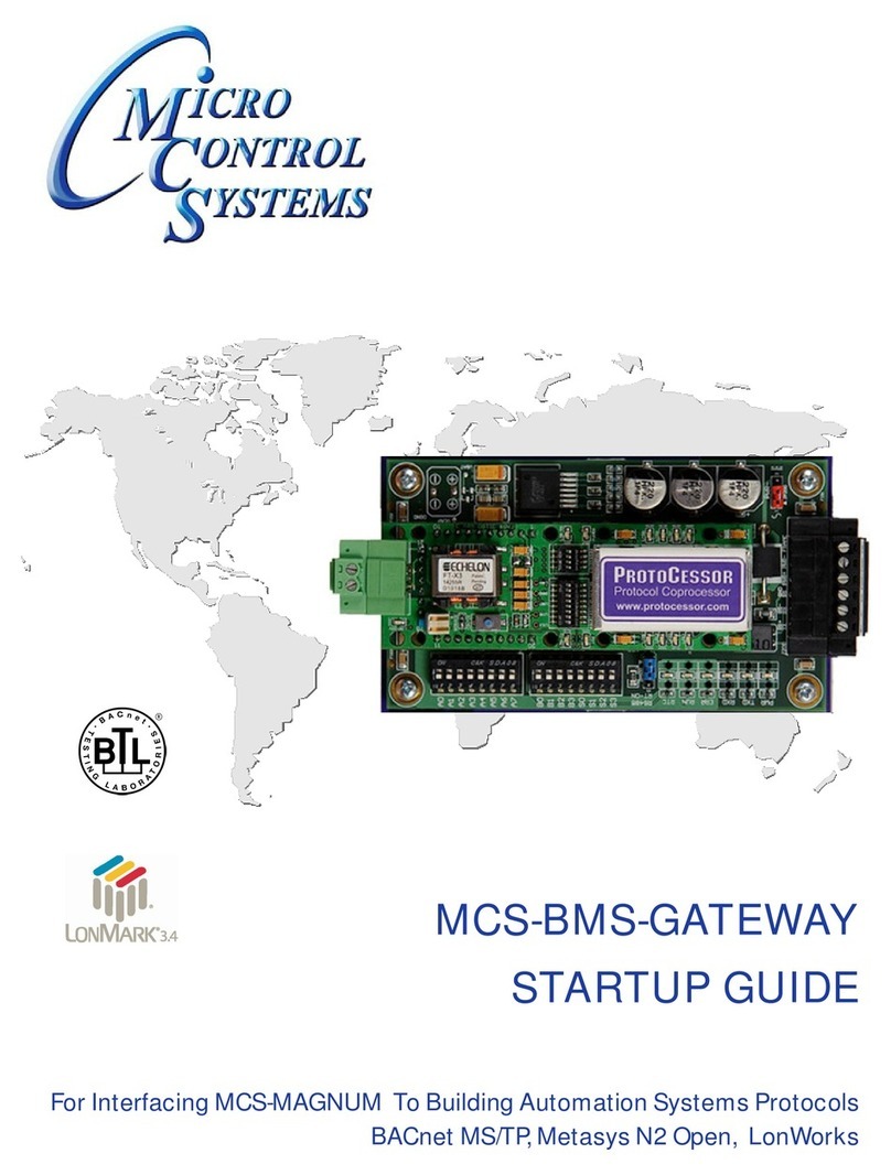 Micro control systems MCS-BMS-GATEWAY Startup guide