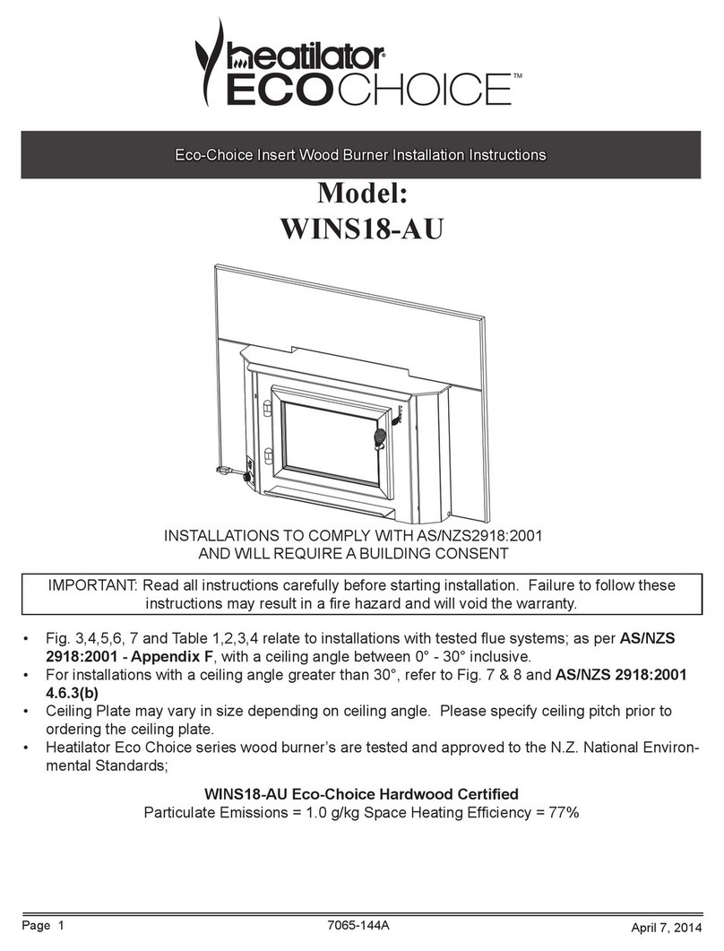 Heatilator ECO CHOICE WINS18-AU User manual Heatilator ECO CHOICE WINS18-AU User manual
