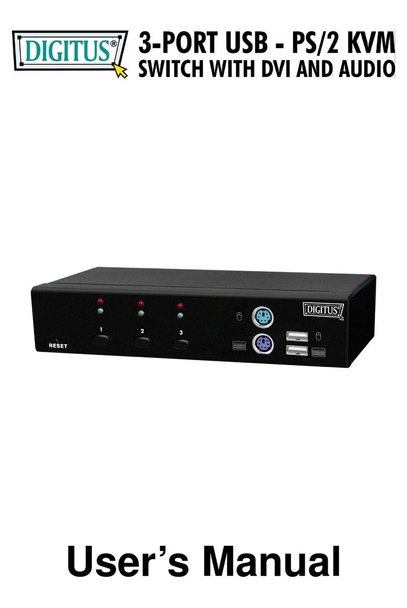 Digitus 3-port usb - PS/2 KVM Switches with DVI and... user manual Digitus 3-port usb - PS/2 KVM Switches with DVI and... user manual