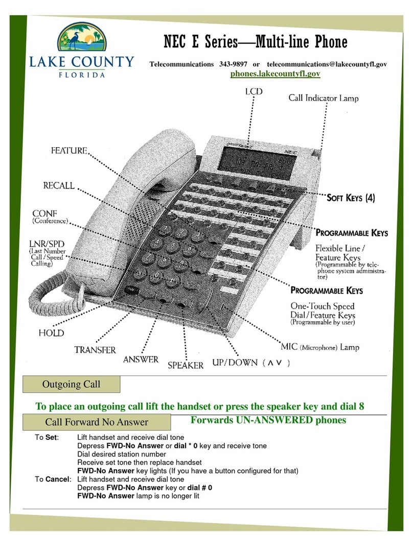 NEC ESERIES instruction manual