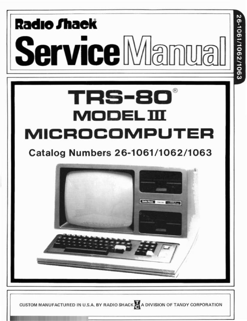 Radio Shack TRS-80 User manual