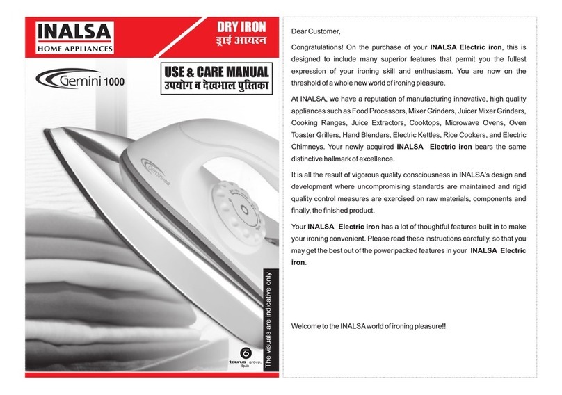 Inalsa Gemini 1000 Use & care manual