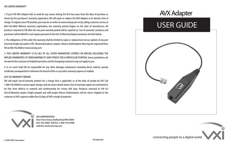 VXI AVX adapter User manual