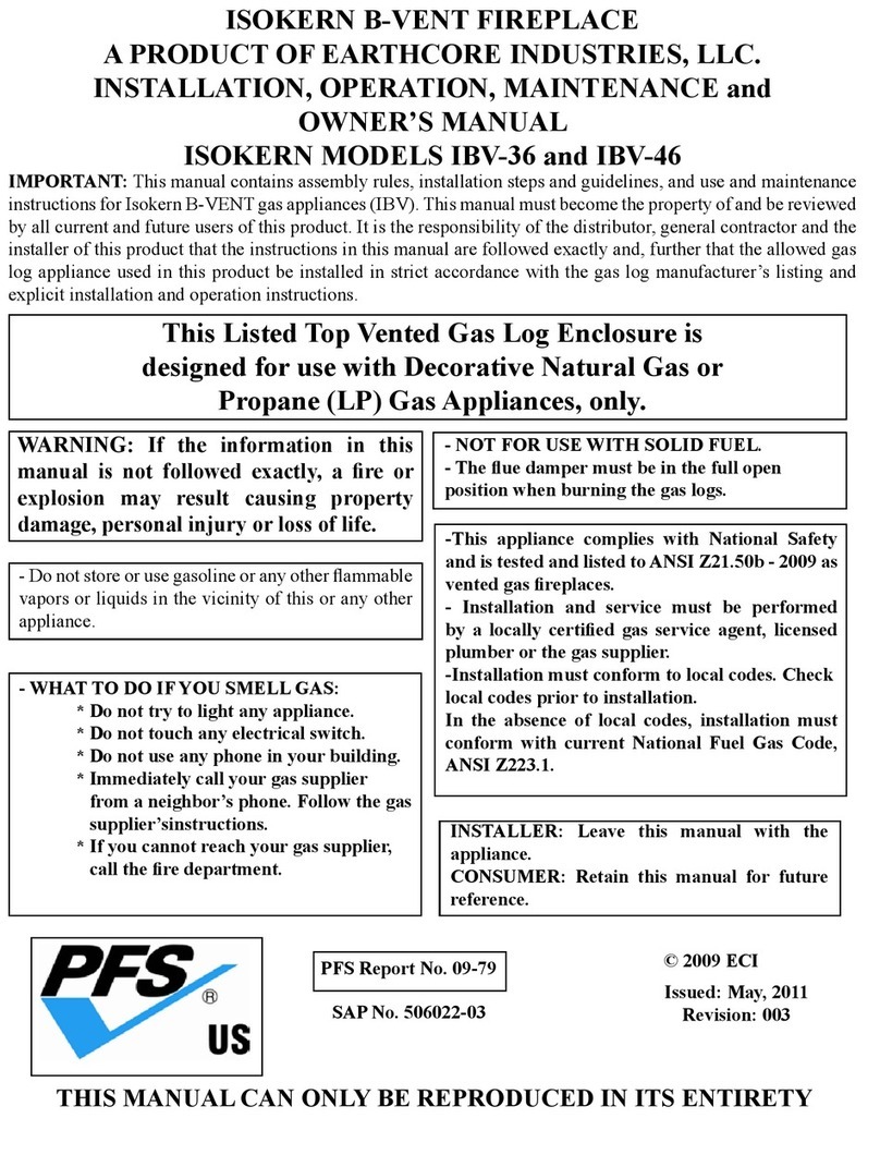 Isokern IBV-36 Installation, operation, maintenance and owner's manual